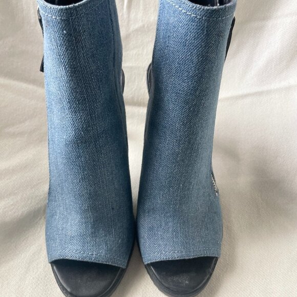 DKNY Denim Boots - Size 8 - Picture 1 of 5
